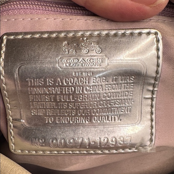 Coach Madison Sabrina 12937 Taupe Pebbled Leather Satchel Crossbody Bag - Picture 5 of 9